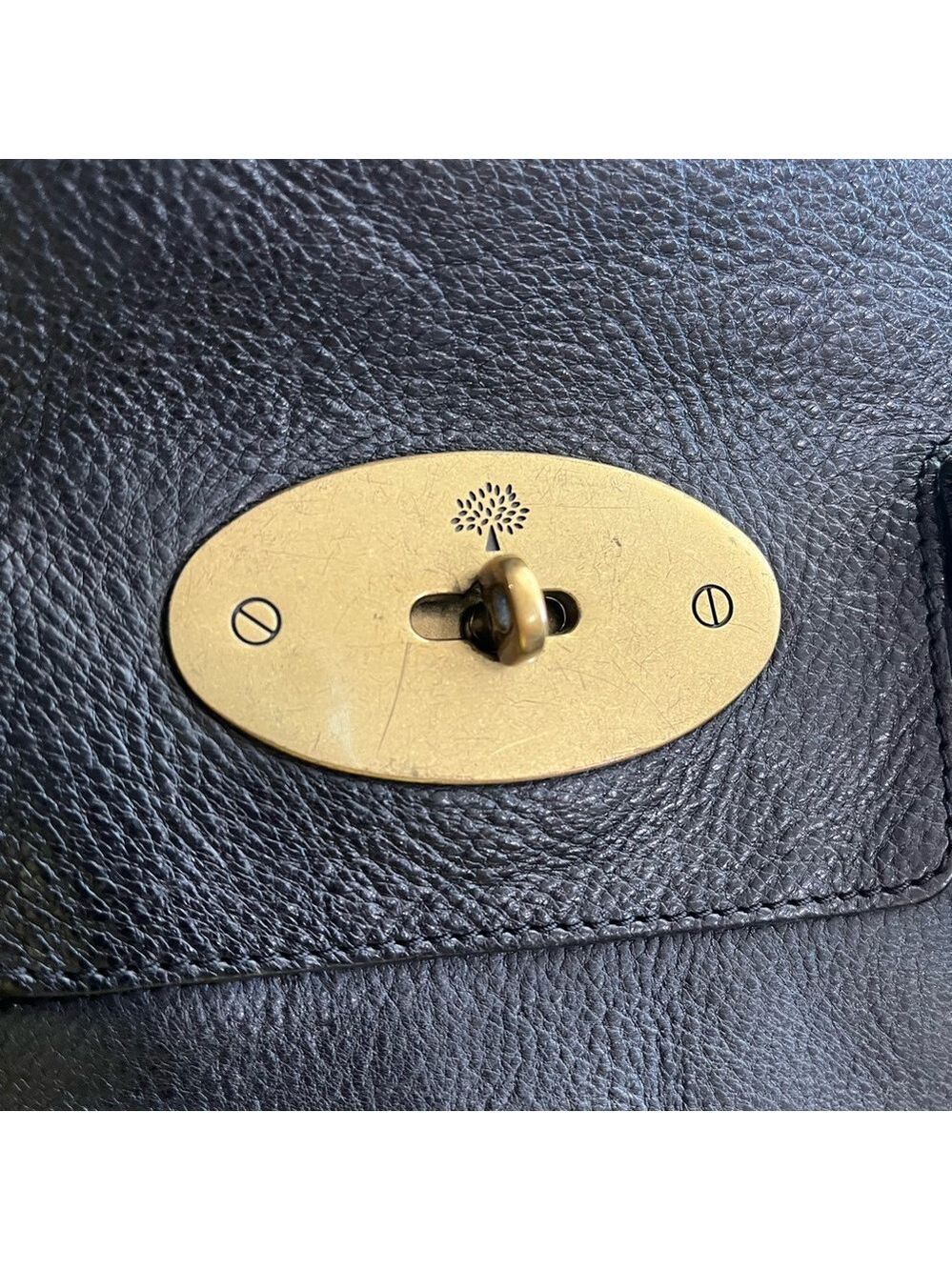 MULBERRY BLACK GRAINED LEATHER BAYSWATER - Picture 3 of 15